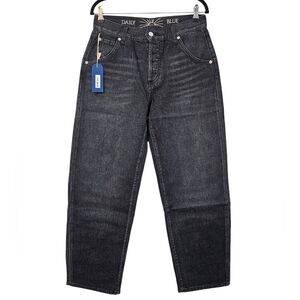 NWT Daily Blue By AG MANTRA Barrel Leg Jeans in Onyx